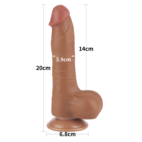 Реалистичный фаллоимитатор на присоске Sliding Skin Dual Layer Dong 20 см фото 2 Реалистичный фаллоимитатор на присоске Sliding Skin Dual Layer Dong 20 см фото 2