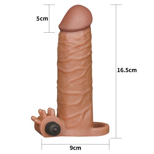 Удлиняющая насадка на пенис с вибрацией мулат X-Tender Penis Sleeve + 5 см фото 5 Удлиняющая насадка на пенис с вибрацией мулат X-Tender Penis Sleeve + 5 см фото 5