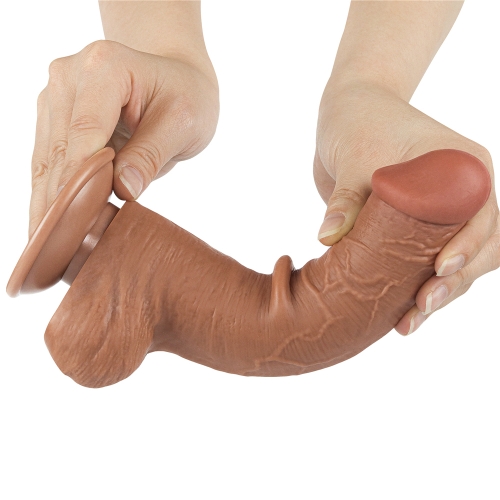 Реалистичный фаллоимитатор на присоске Sliding Skin Dual Layer Dong 20,8 см фото 3 Реалистичный фаллоимитатор на присоске Sliding Skin Dual Layer Dong 20,8 см фото 3