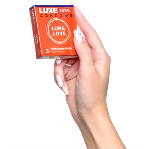 Презервативы с продлевающим эффектом Luxe Royal Long Love 3 шт фото 2 Презервативы с продлевающим эффектом Luxe Royal Long Love 3 шт фото 2