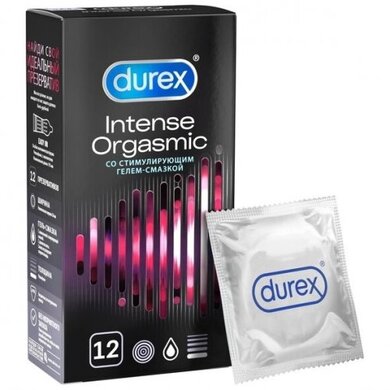 Презервативы Durex Intense Orgasmic с ребристой и точечной структурой (12 шт) Презервативы Durex Intense Orgasmic с ребристой и точечной структурой (12 шт)
