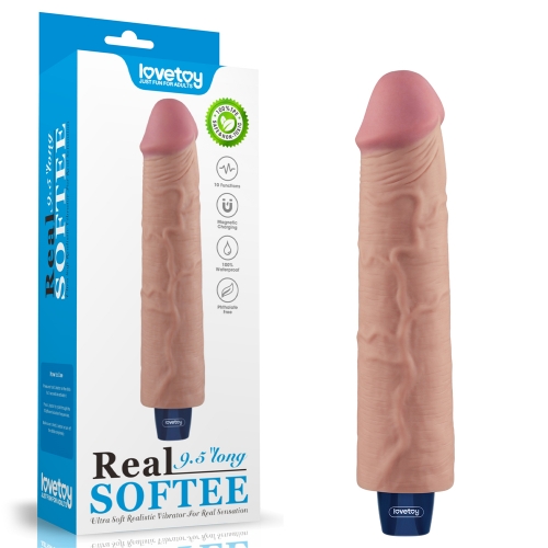 Реалистичный вибратор REAL SOFTEE 23,7 см Реалистичный вибратор REAL SOFTEE 23,7 см