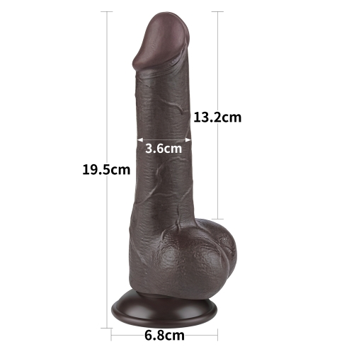 Реалистичный фаллоимитатор на присоске Sliding Skin Dual Layer Dong 19,5 см фото 2 Реалистичный фаллоимитатор на присоске Sliding Skin Dual Layer Dong 19,5 см фото 2