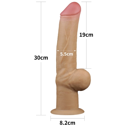 Реалистичный фаллос с высоко посаженной мошонкой Lovetoy Silicone Cock 30 см фото 5 Реалистичный фаллос с высоко посаженной мошонкой Lovetoy Silicone Cock 30 см фото 5