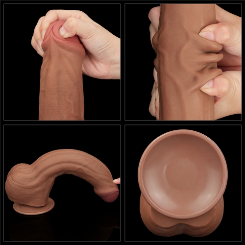 Реалистичный фаллоимитатор на присоске Sliding Skin Dual Layer Dong 29 см фото 4 Реалистичный фаллоимитатор на присоске Sliding Skin Dual Layer Dong 29 см фото 4