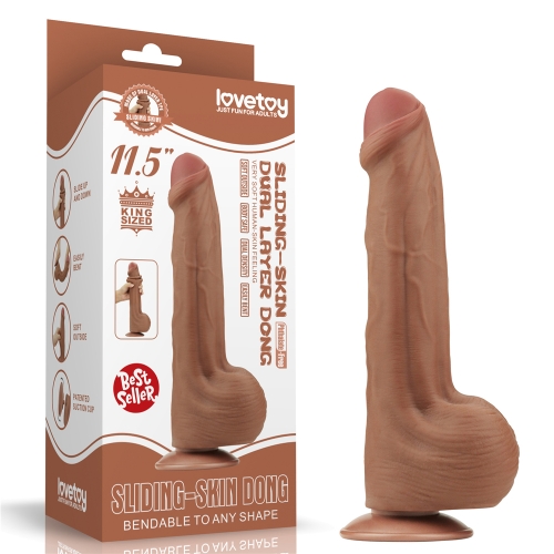 Реалистичный фаллоимитатор на присоске Sliding Skin Dual Layer Dong 29 см Реалистичный фаллоимитатор на присоске Sliding Skin Dual Layer Dong 29 см
