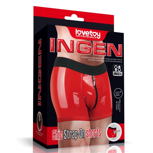 Шорты для страпона INGEN красные XS/S Шорты для страпона INGEN красные XS/S