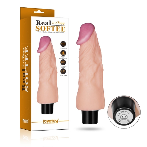 Реалистичный вибратор REAL SOFTEE 18 см Реалистичный вибратор REAL SOFTEE 18 см