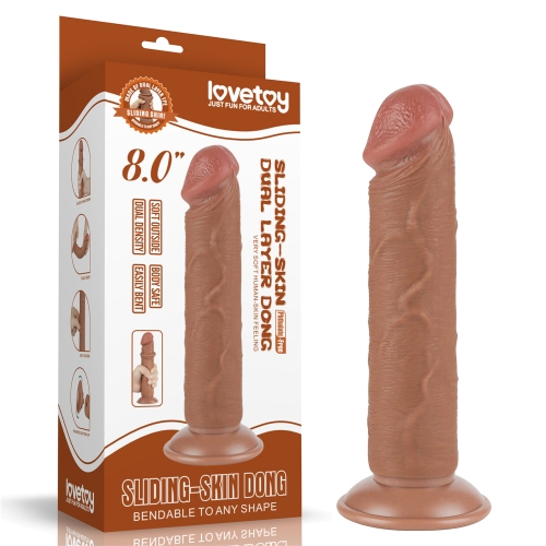 Двухслойный реалистичный фаллоимитатор Sliding Skin Dual Layer Dong 20 cv Двухслойный реалистичный фаллоимитатор Sliding Skin Dual Layer Dong 20 cv