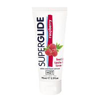Орально-вагинальная съедобная смазка со вкусом малины Superglide (75 мл)