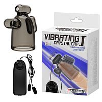 Вибронасадка на пенис Vibrating Crystal Cap Baile 