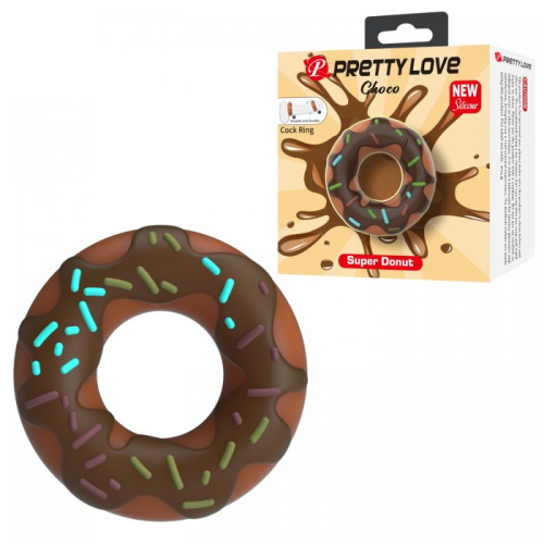 Эрекционное кольцо в виде пончика Pretty Love Choco Эрекционное кольцо в виде пончика Pretty Love Choco