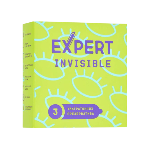 Презервативы ультратонкие EXPERT Invisible (3 шт)