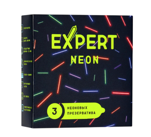 Презервативы светящиеся EXPERT Neon (3 шт)