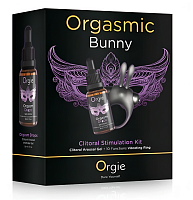 Набор Orgie Orgasmic Bunny c гелем Orgasm Drops и виброкольцом