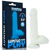 Светящийся в темноте фаллоимитатор на присоске Lumino Play 21 см