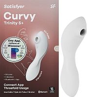 Вакуумный вибростимулятор для клитора и точки G белый Curvy Trinity 5 Satisfyer 