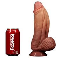 Фаллос-гигант на присоске с рельефным стволом Lovetoy Nature Cock King Sized 25 см