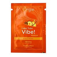 Съедобный лубрикант на водной основе с эффектом вибрации Orgie Lube Tube Vibe Medium 2 мл Пина Колада