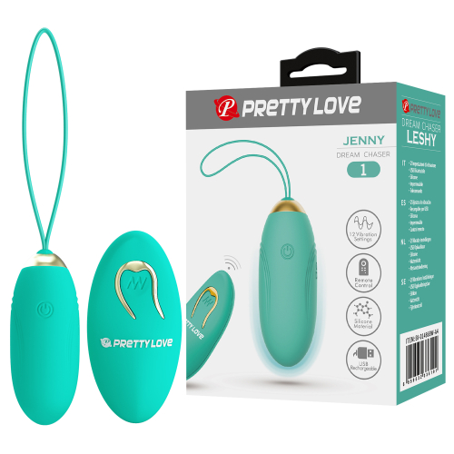 Виброяйцо с пультом Pretty Love Jenny Зеленое Виброяйцо с пультом Pretty Love Jenny Зеленое