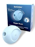 Вакуумно-волновой бесконтактный стимулятор клитора с вибрацией голубой Sugar Rush Satisfyer 