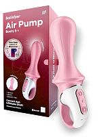 Расширяющийся анальный смарт-вибратор розовый Air Pump Booty 5+ Satisfyer 