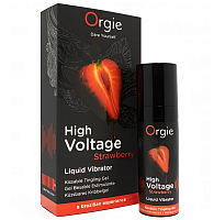 Жидкий вибратор со вкусом клубники Orgie HIGH VOLTAGE 