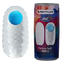Мастурбатор в банке с вращающимся шариком внутри прозрачный Pretty Love Fantasy Ball Venus-X