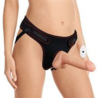 Страпон телесный с вибрацией Vibrating Easy Strapon Set 20 см