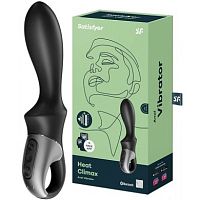 Анальный смарт-вибратор с функцией нагрева черный Heat Climax Satisfyer 