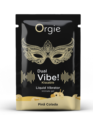Съедобный жидкий вибратор со вкусом "Пина Колада" Orgie DUAL VIBE! KISSABLE 1 мл