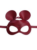 Маска Микки-мауса бордовая из натуральной кожи Erotoys Fetish line, Ero-5b