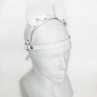 Маска-ушки из натуральной кожи белая Erotoys Fetish line, Ero-174w