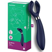 Многофункциональный вибратор синий Endless Fun Satisfyer 