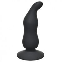 Анальная пробка черная Waved Anal Plug