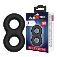 Двойное эрекционное кольцо Crazy Bull 
