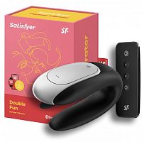 Смарт-стимулятор для пар Satisfyer черный Double Fun Satisfyer 