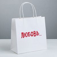 Пакет подарочный «Любовь», 22 × 22 × 11 см 3907852