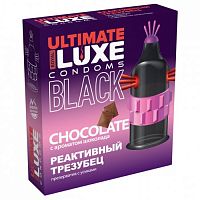 Презерватив черный Luxe Black Ultimate Реактивный Трезубец с ароматом шоколада 1 шт