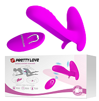 Парный вибратор с двумя моторами и пультом управления Pretty Love 
