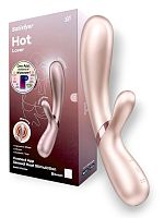 Смарт-вибратор с функцией нагрева бежевый Hot Satisfyer 