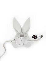 Маска Зайчика из натуральной кожи белая Erotoys Fetish line, Ero-81w