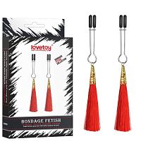 Зажимы для сосков Glamor Tassel Nipple Clamp Red