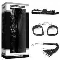 Набор для ролевых игр Deluxe Bondage Kit (кляп, наручники, плеть)