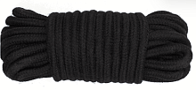 Черная хлопковая веревка для связывания Bondage Rope - 20м.