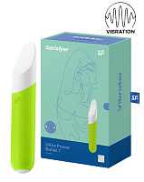 Перезаряжаемый мини-вибратор зелёный Ultra Power Bullet 7 Satisfyer 