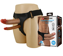 Страпон-трусы с двойным дилдо Pretty Love Harness Briefs Mason