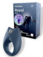 Эрекционное смарт-кольцо синее Royal One Satisfyer 