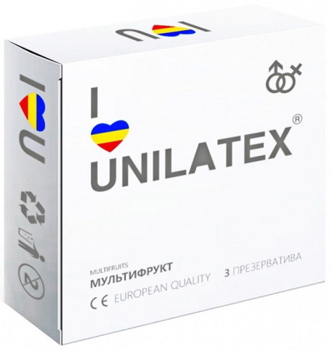 Презервативы цветные ароматизированные Unilatex Multifruts (3 шт)