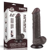Реалистичный фаллоимитатор на присоске Sliding Skin Dual Layer Dong 20,8 см